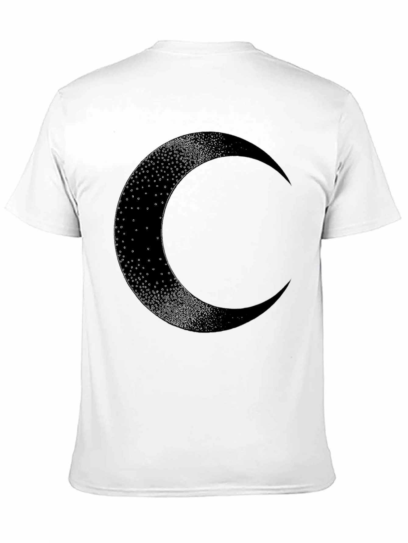 Crescent Moon Graphic Tee - Black Cotton Blend