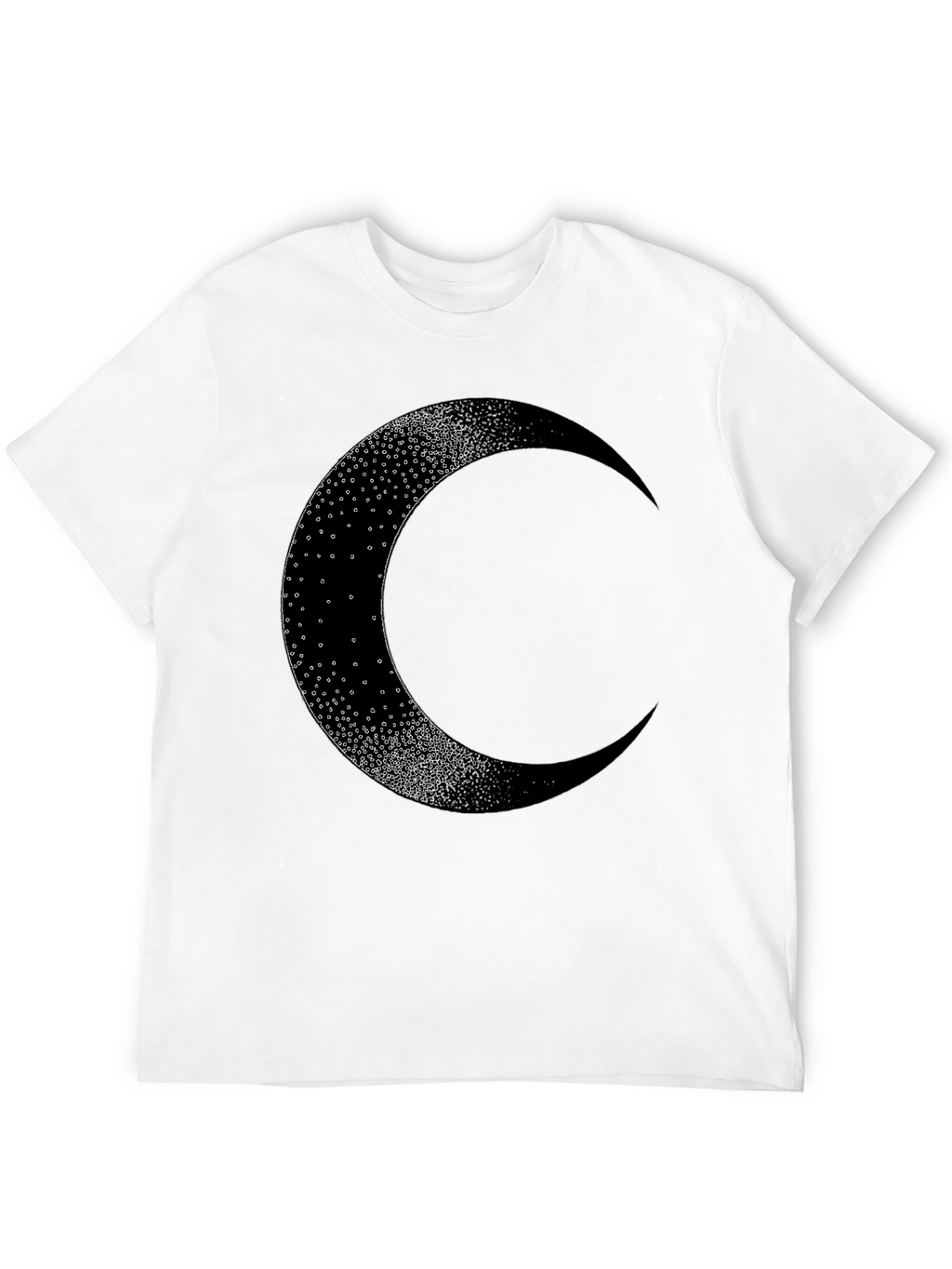 Crescent Moon Graphic Tee - Black Cotton Blend