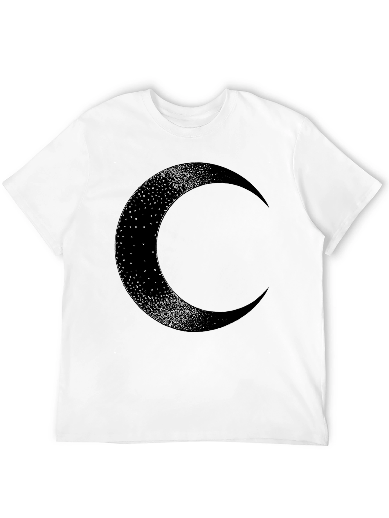 Crescent Moon Graphic Tee - Black Cotton Blend