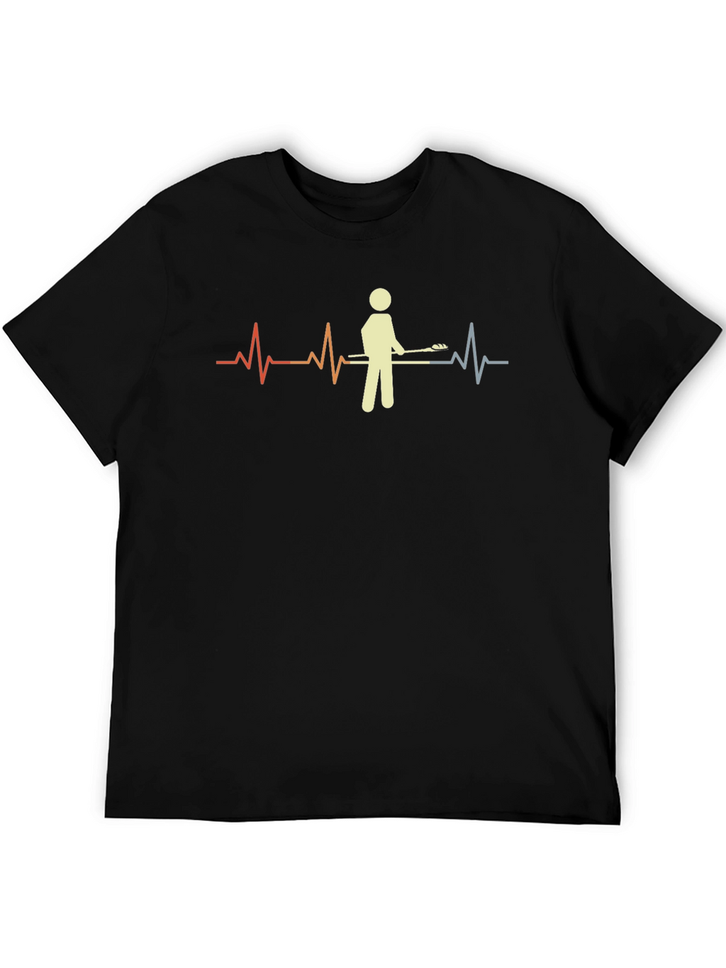 Lacrosse Heartbeat T-Shirt - Black Cotton Tee