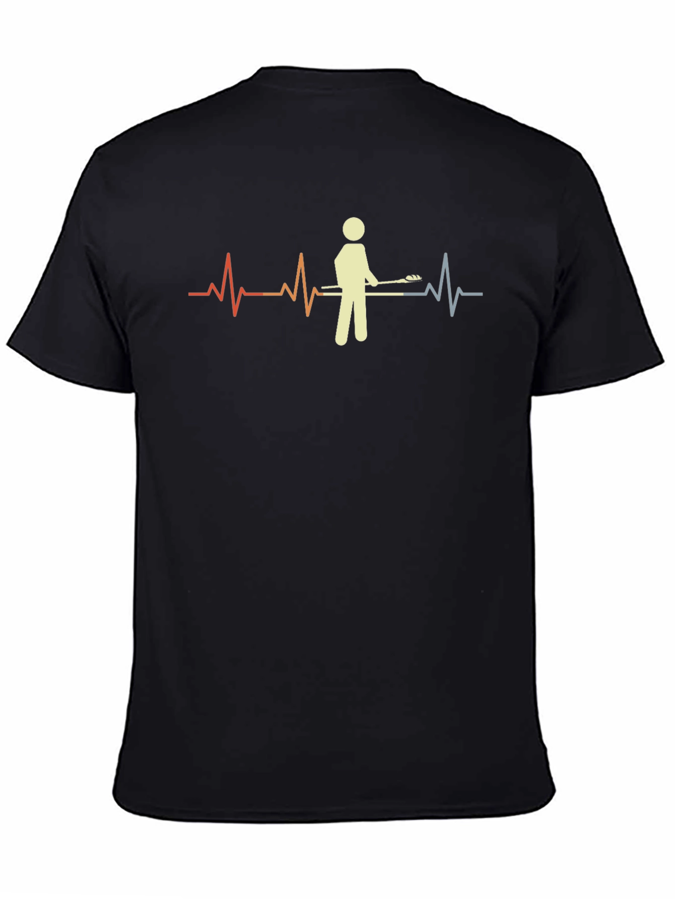 Lacrosse Heartbeat T-Shirt - Black Cotton Tee