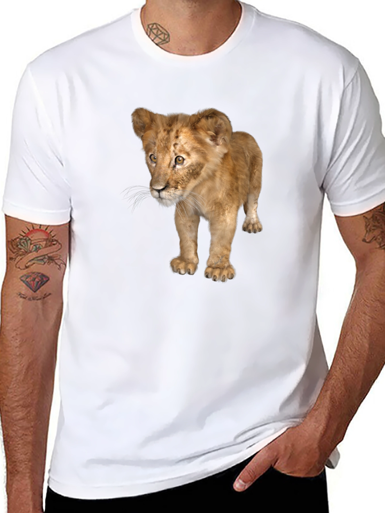 Lion Cub Graphic Tee - Unisex Black T-Shirt