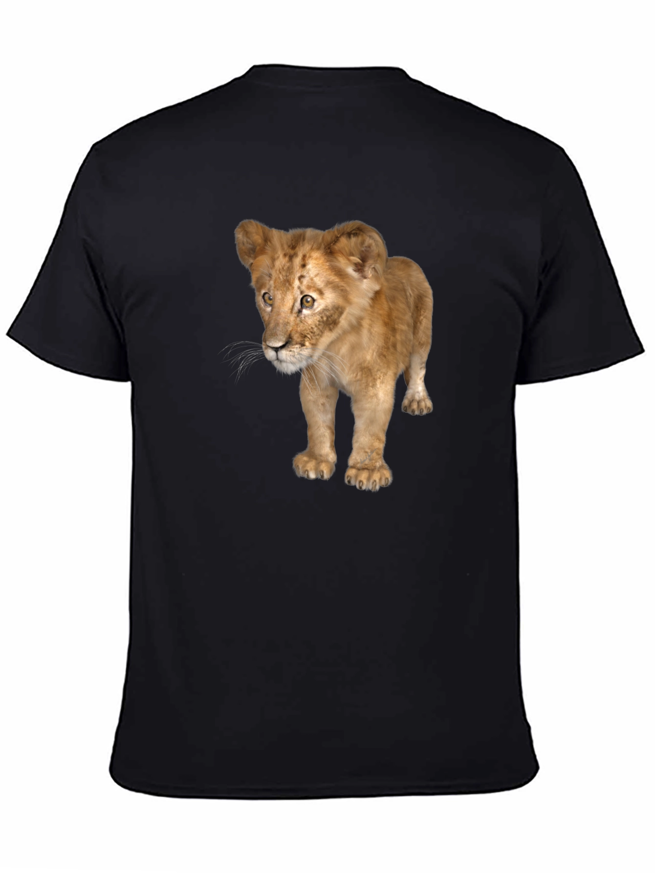 Lion Cub Graphic Tee - Unisex Black T-Shirt