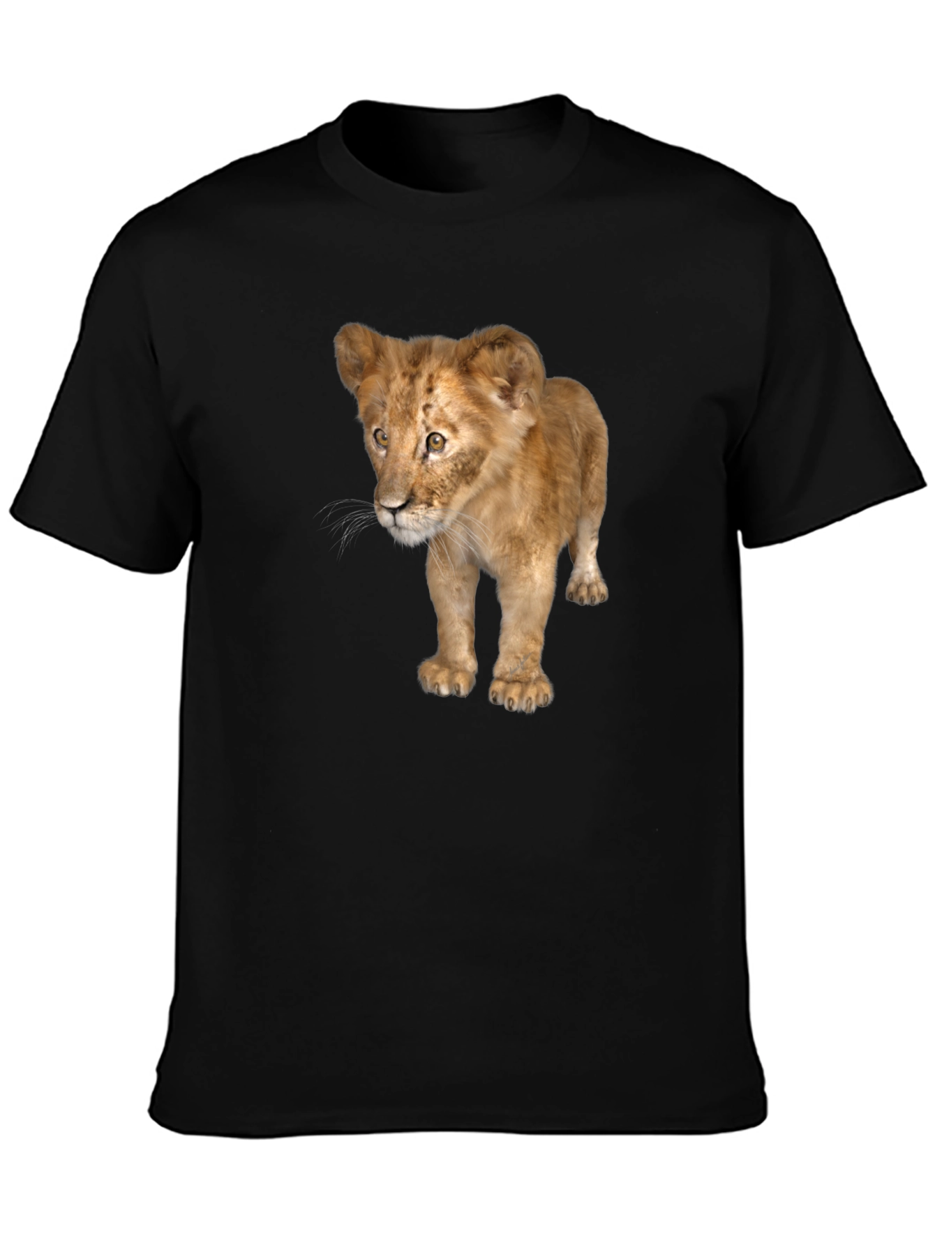 Lion Cub Graphic Tee - Unisex Black T-Shirt