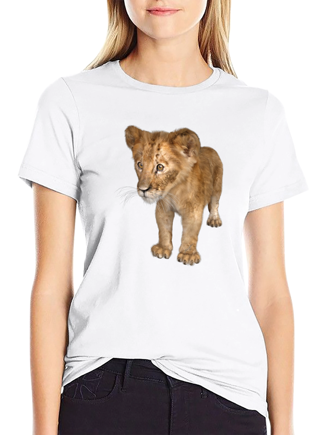 Lion Cub Graphic Tee - Unisex Black T-Shirt