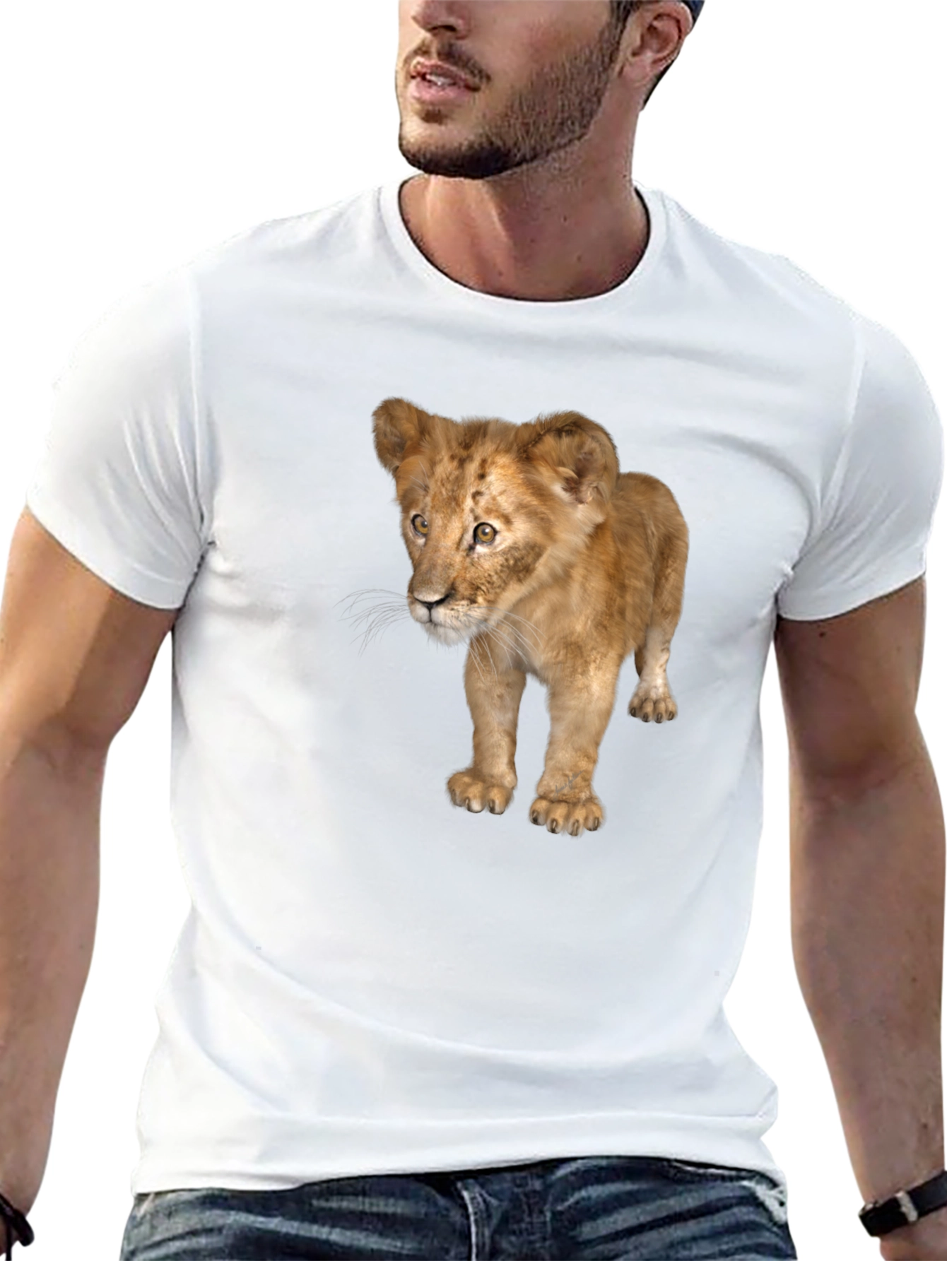 Lion Cub Graphic Tee - Unisex Black T-Shirt