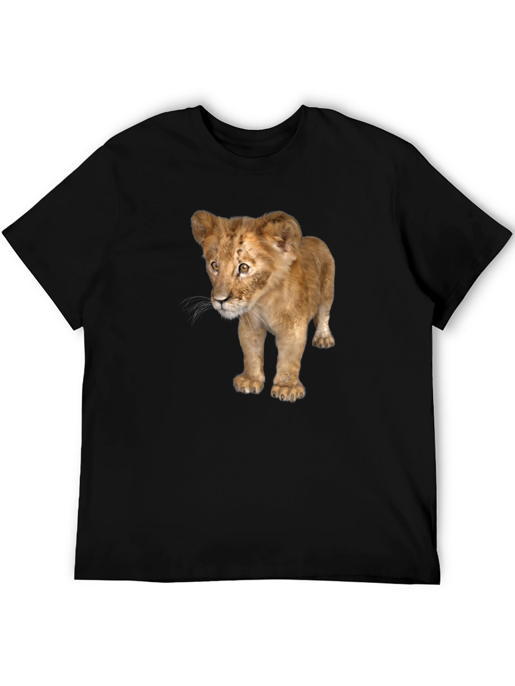 Lion Cub Graphic Tee - Unisex Black T-Shirt