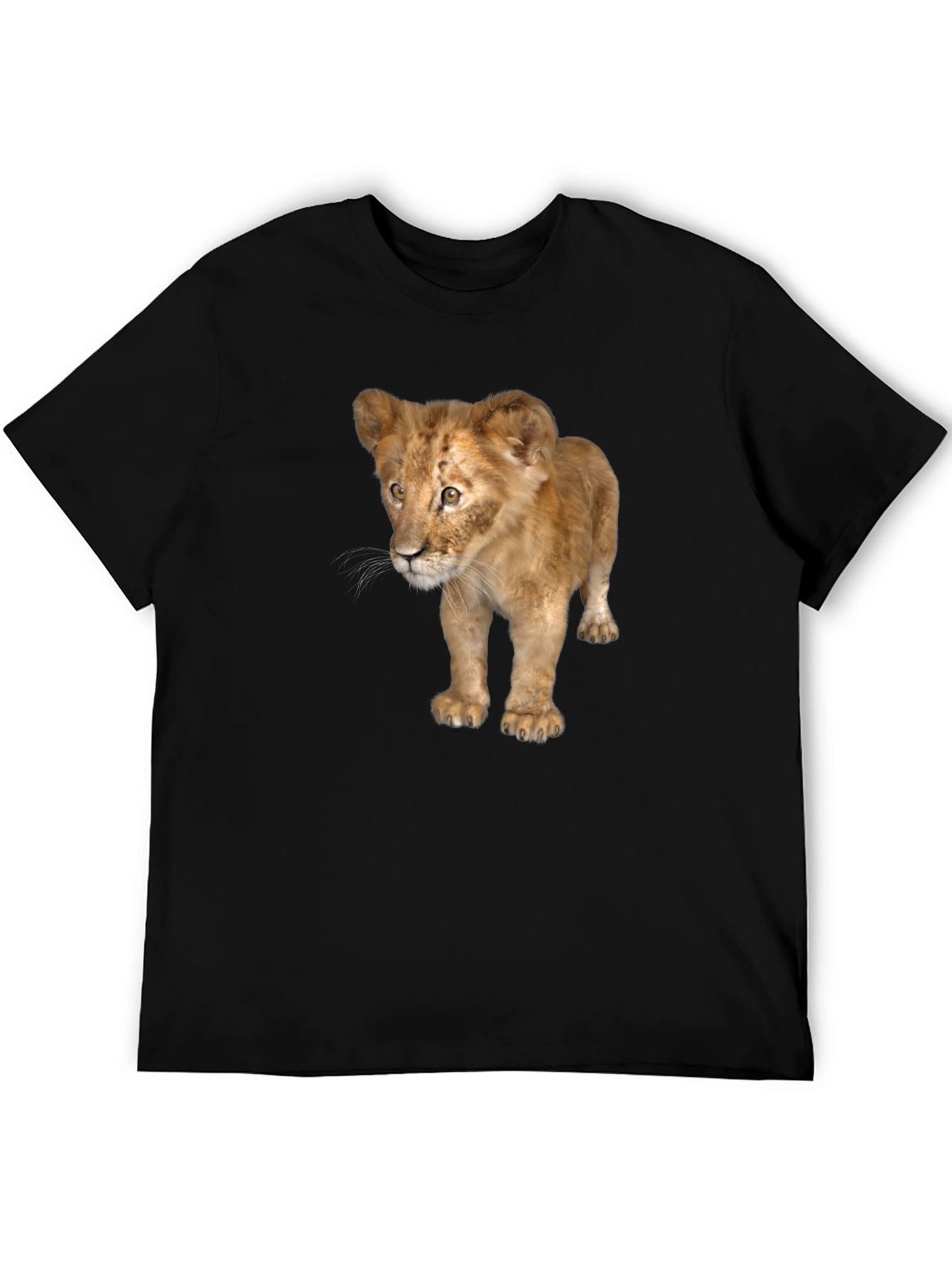 Lion Cub Graphic Tee - Unisex Black T-Shirt