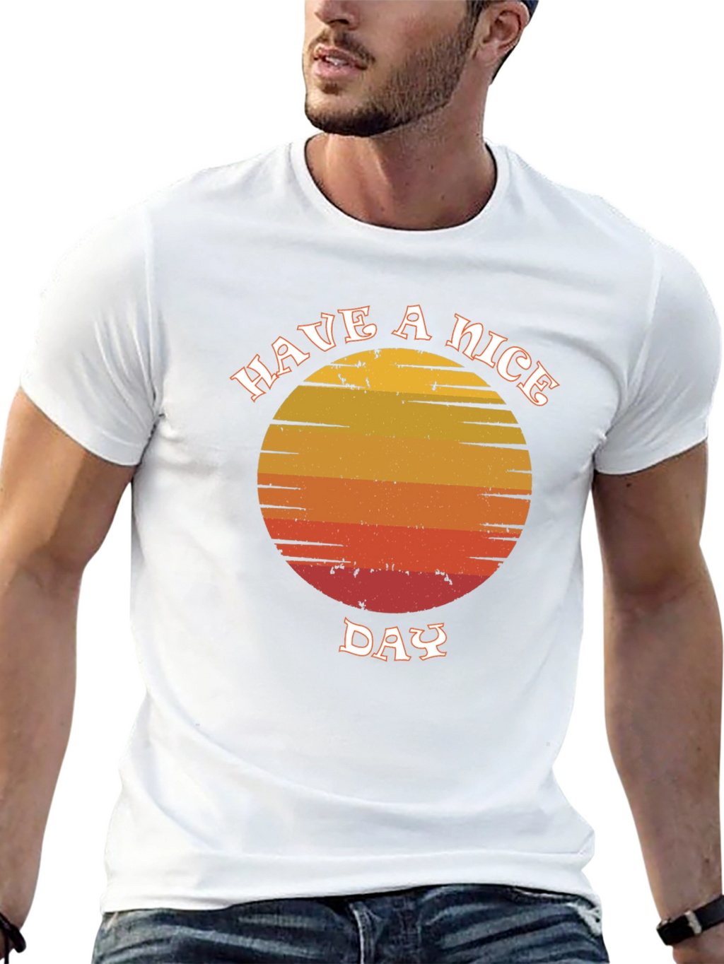 Retro Sunset Graphic T-Shirt - Have A Nice Day