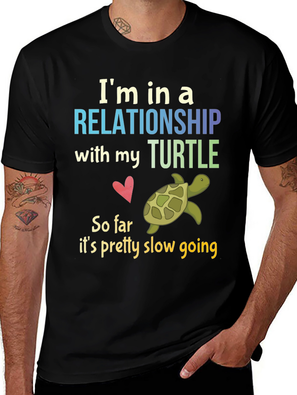 Relationship with My Turtle Graphic T-Shirt