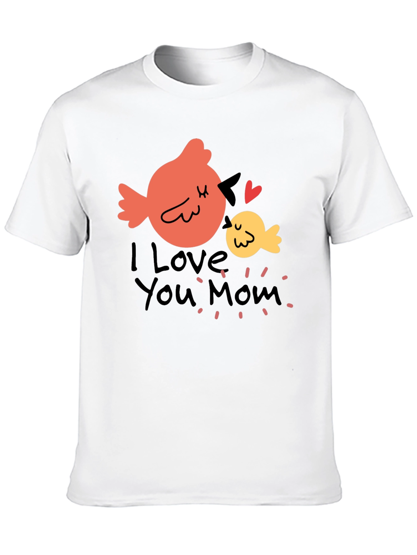 I Love You Mom Bird Graphic T-Shirt