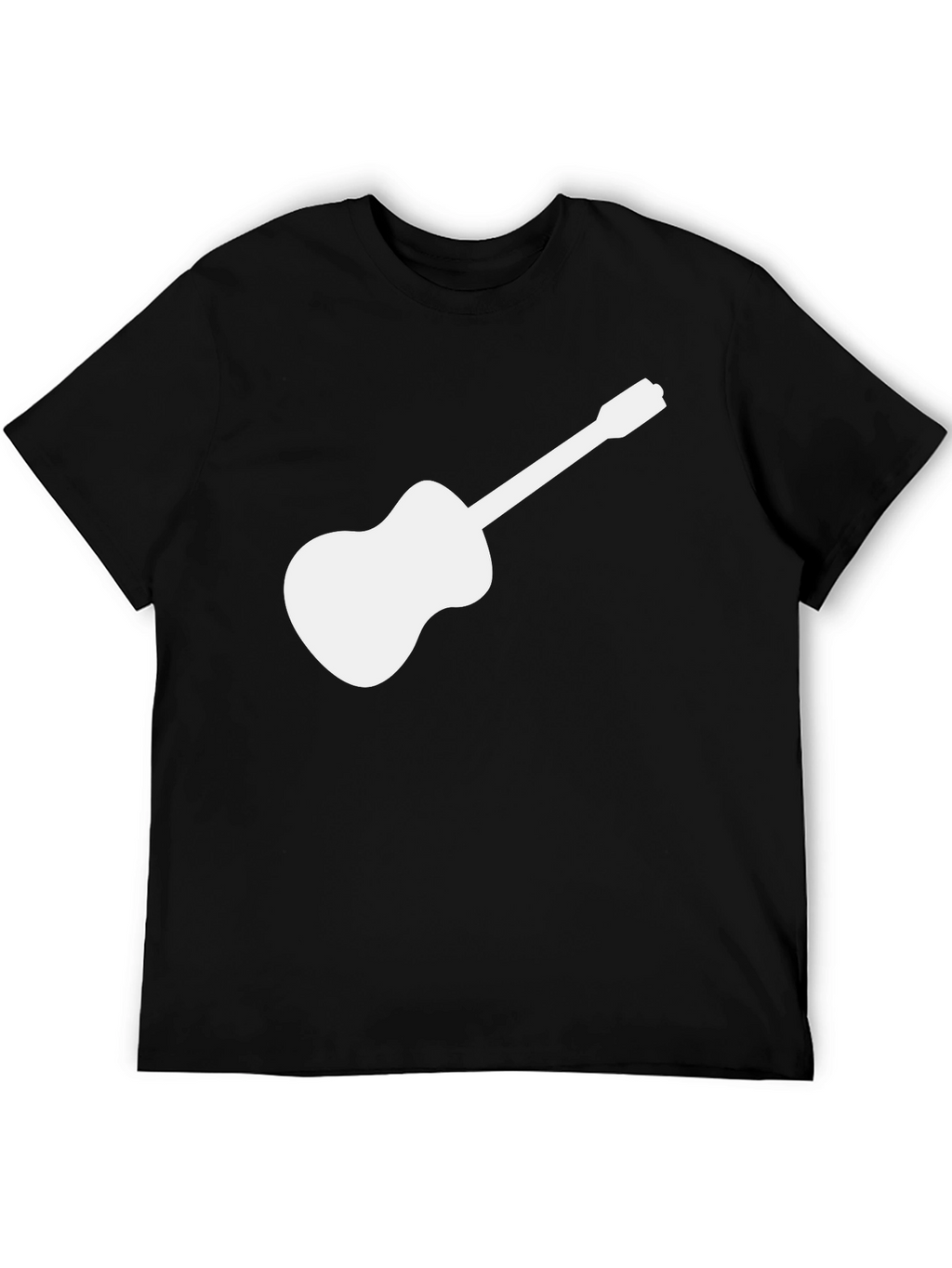 Guitar Graphic Tee - Black Cotton T-Shirt