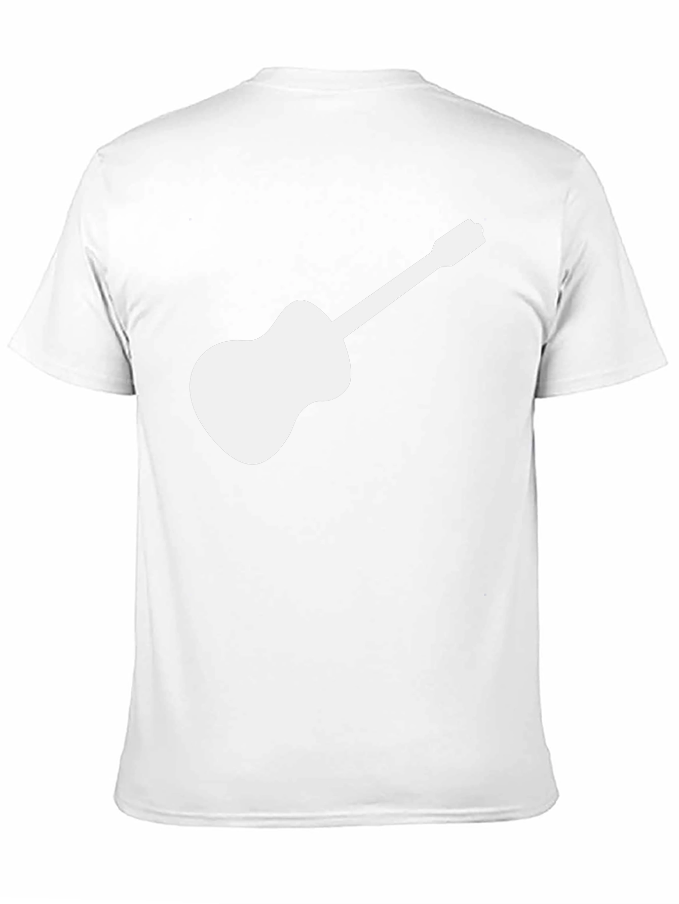 Guitar Graphic Tee - Black Cotton T-Shirt