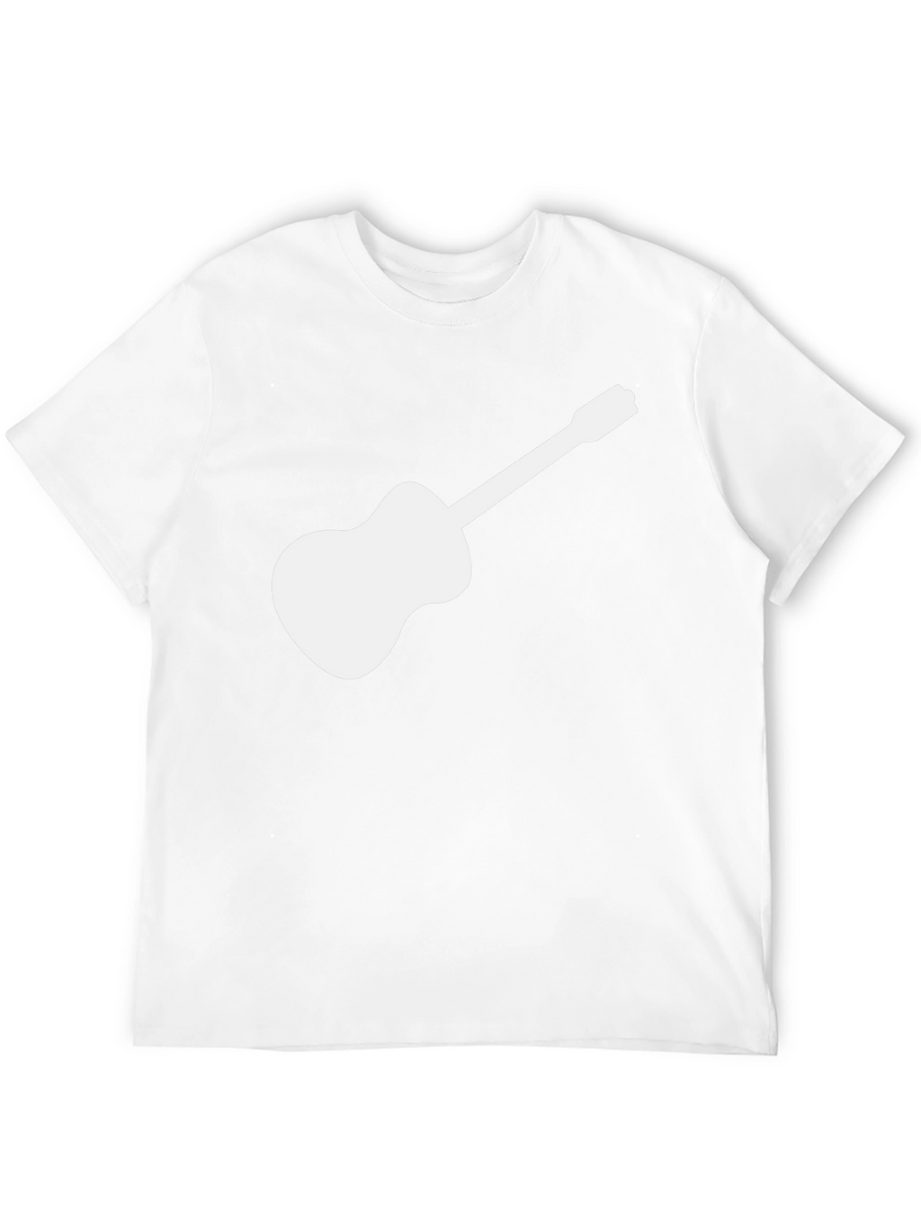 Guitar Graphic Tee - Black Cotton T-Shirt