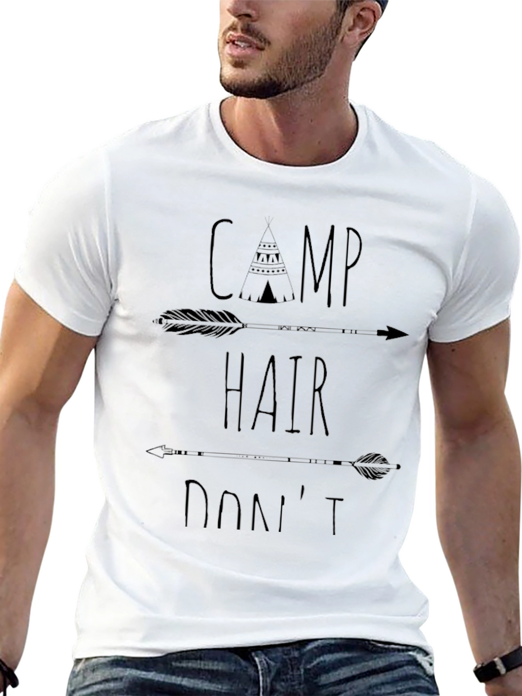 Camp Hair Dont Care Graphic T-Shirt