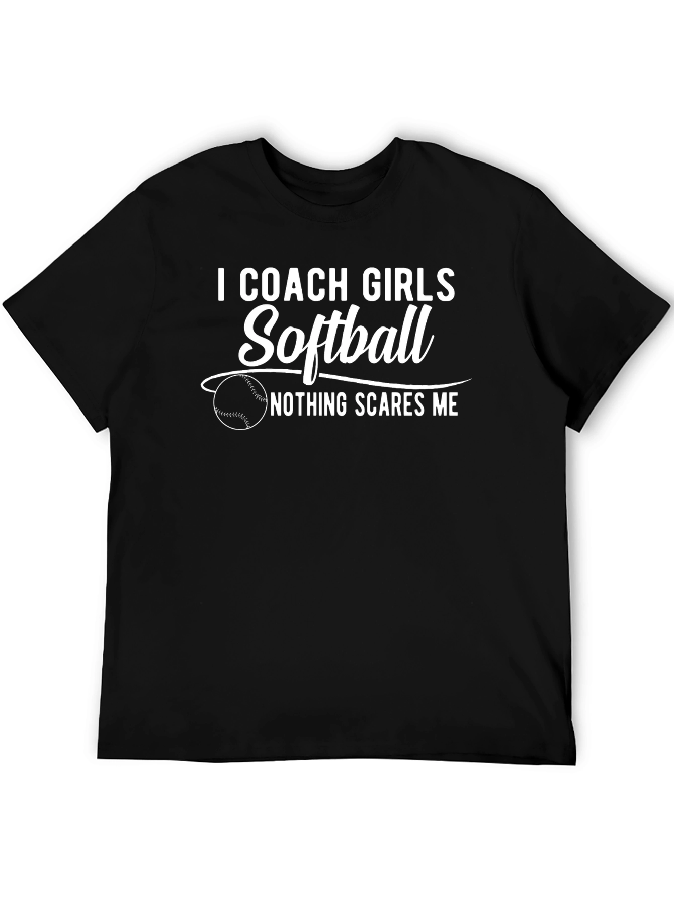 I Coach Girls Softball T-Shirt - Funny Coach Tee