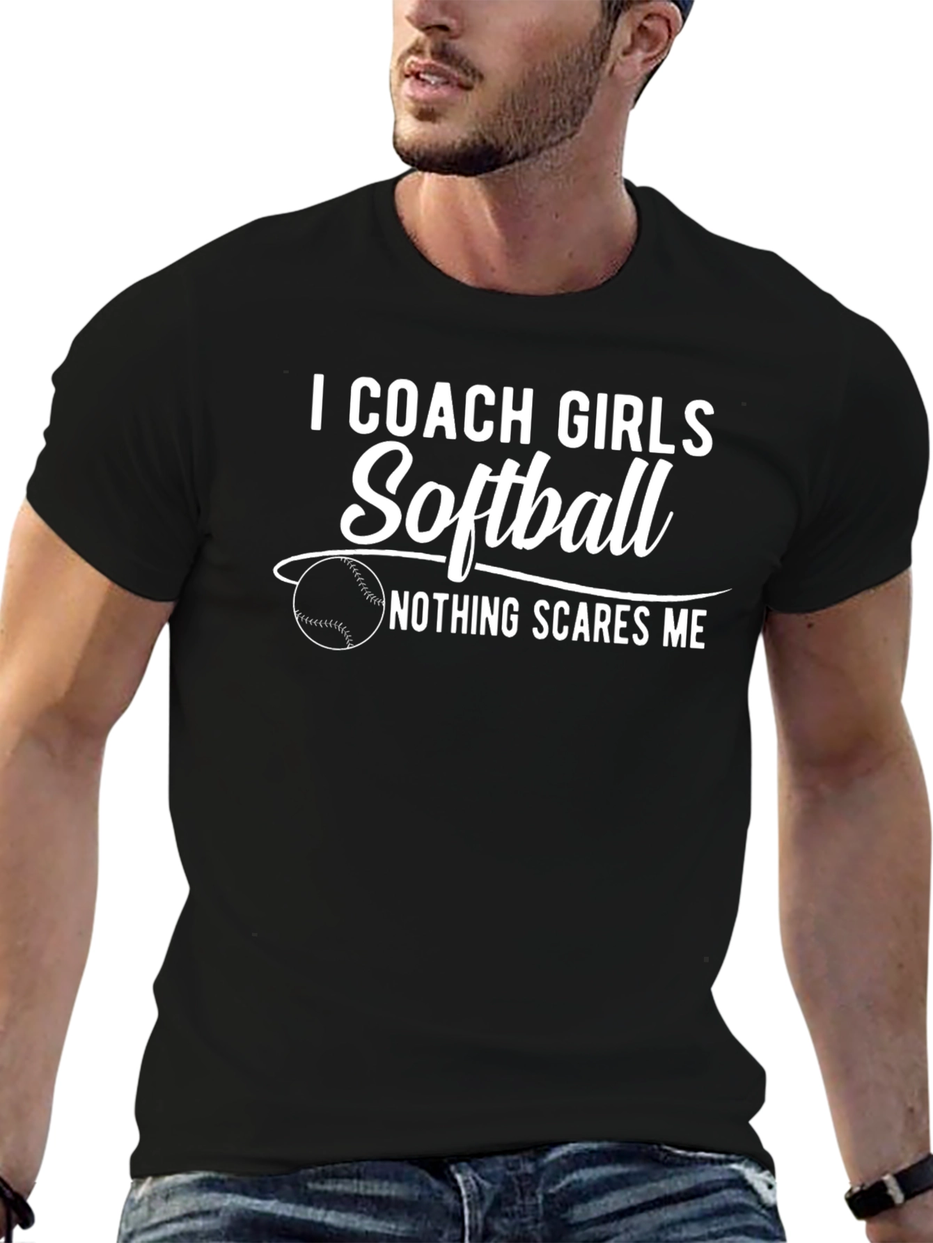 I Coach Girls Softball T-Shirt - Funny Coach Tee