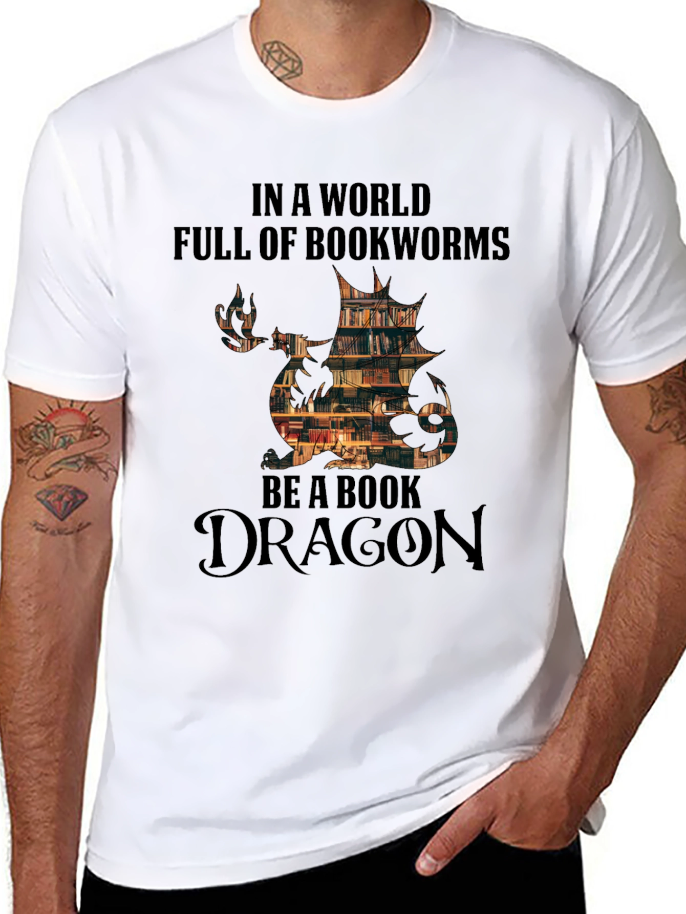 Book Dragon T-Shirt - Bookworm Apparel