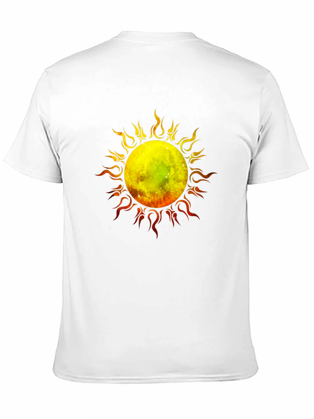Flaming Sun Graphic Black T-Shirt