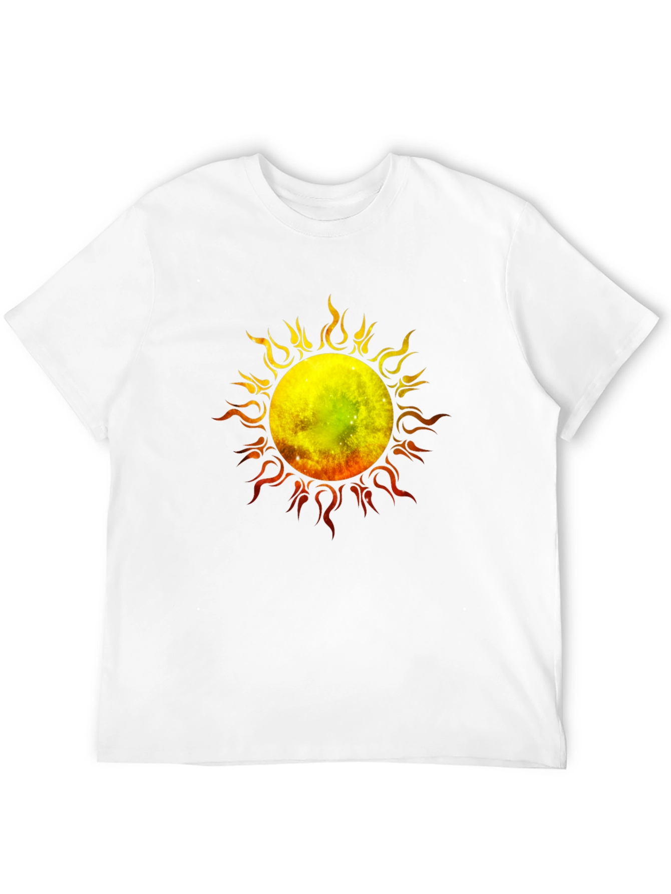 Flaming Sun Graphic Black T-Shirt