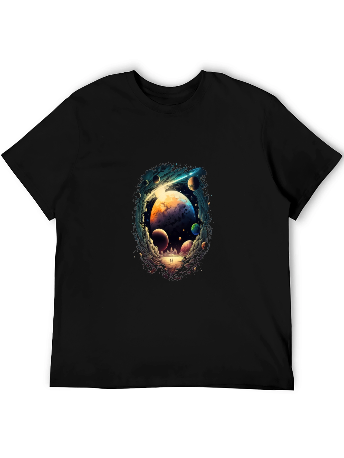 Cosmic Dreamscape T-Shirt - Black