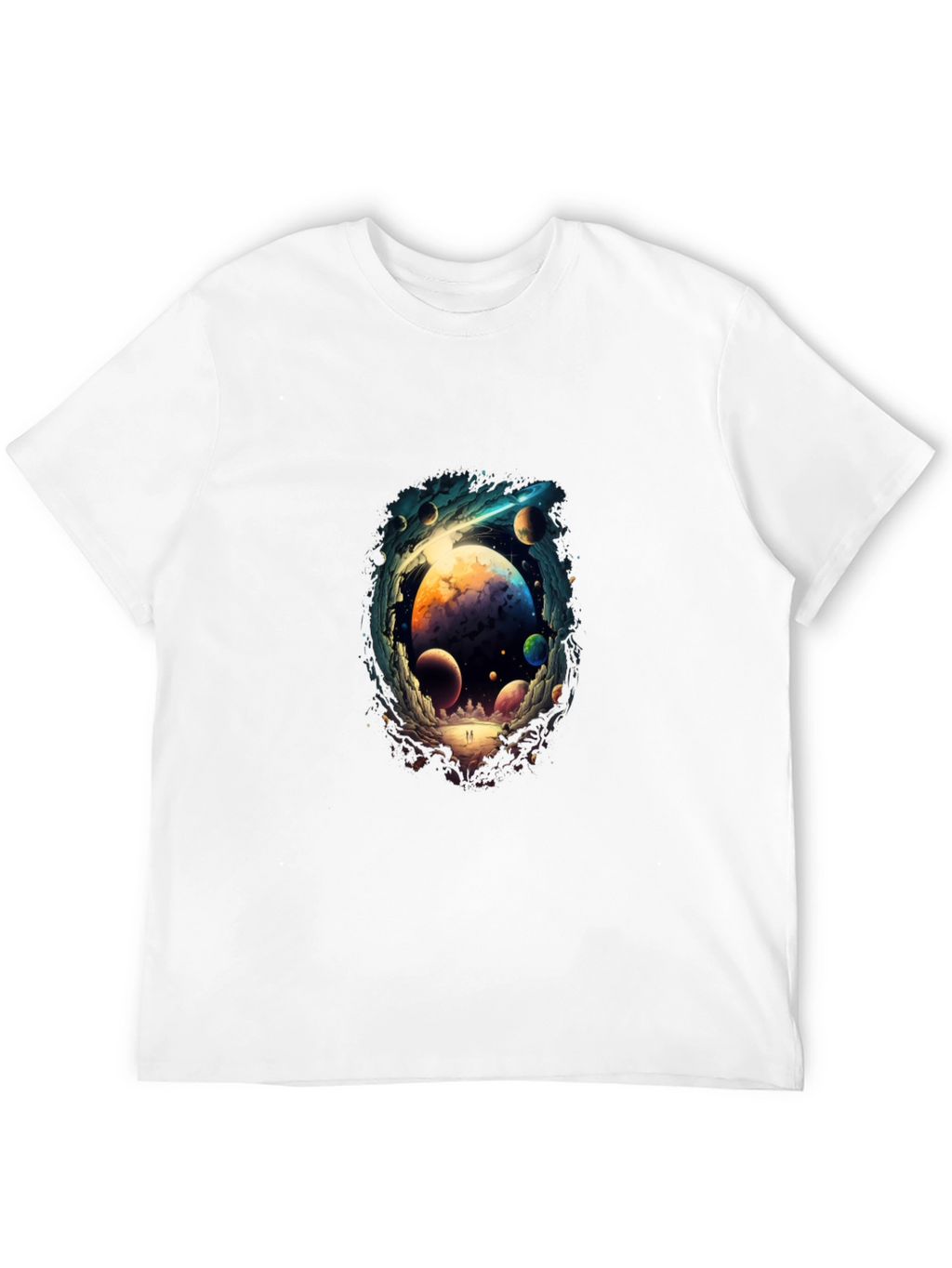 Cosmic Dreamscape T-Shirt - Black