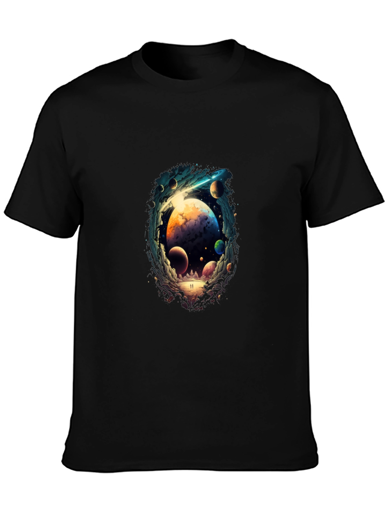 Cosmic Dreamscape T-Shirt - Black