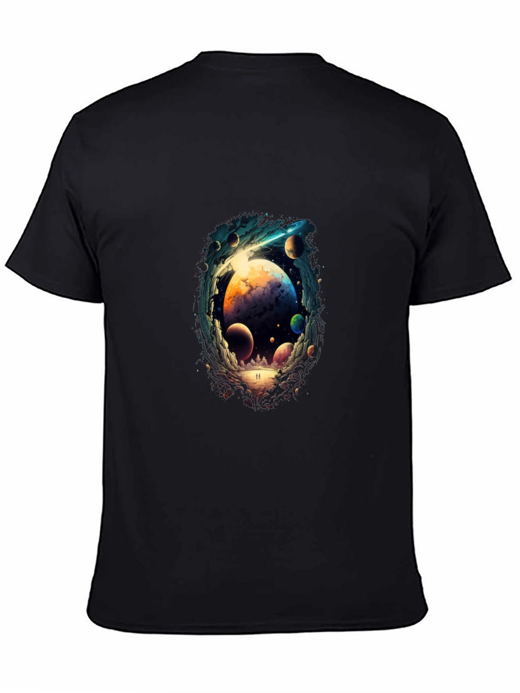 Cosmic Dreamscape T-Shirt - Black