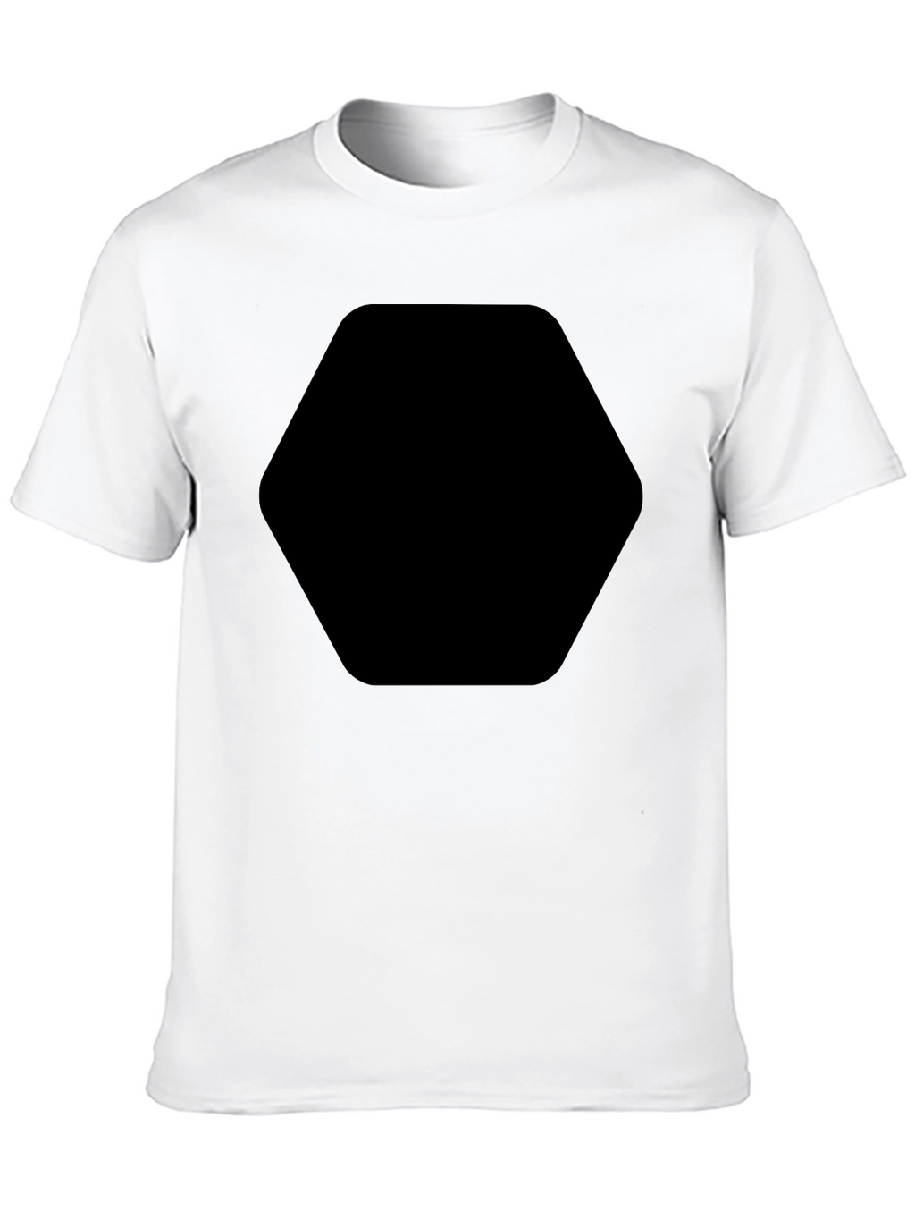 Basic Black T-Shirt with Chest Graphic