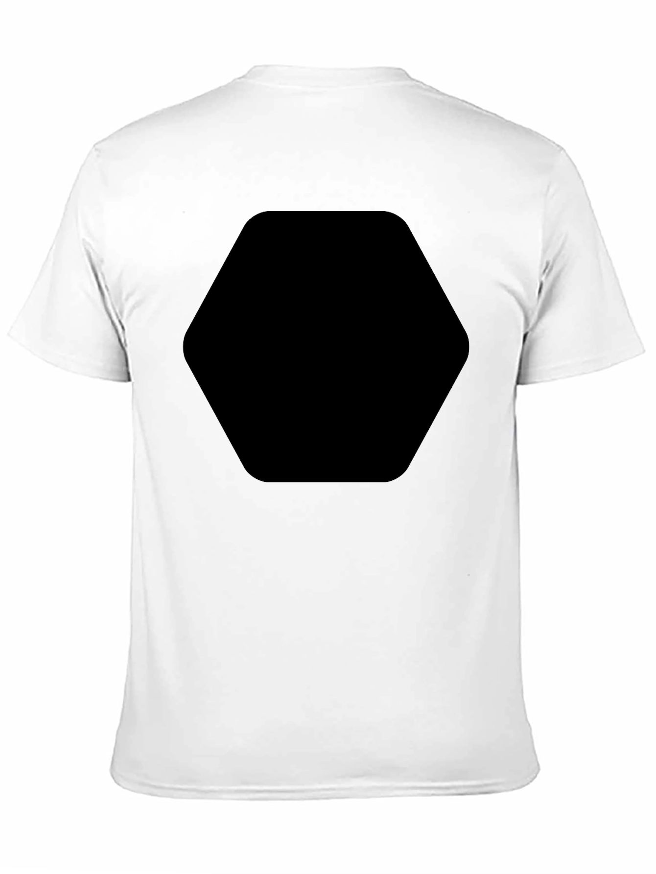 Basic Black T-Shirt with Chest Graphic