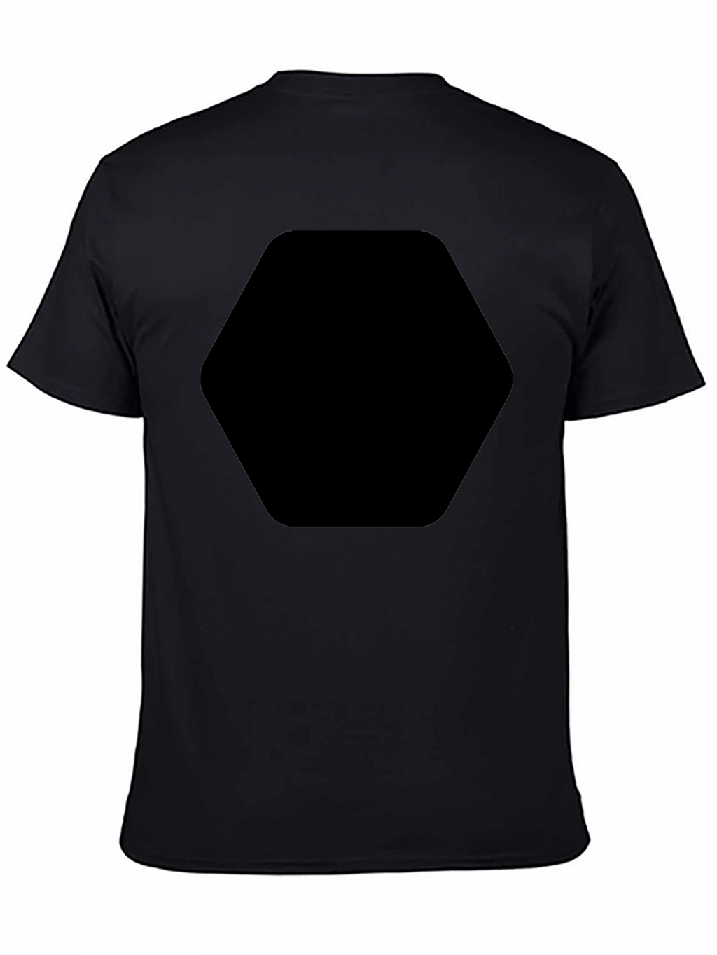 Basic Black T-Shirt with Chest Graphic
