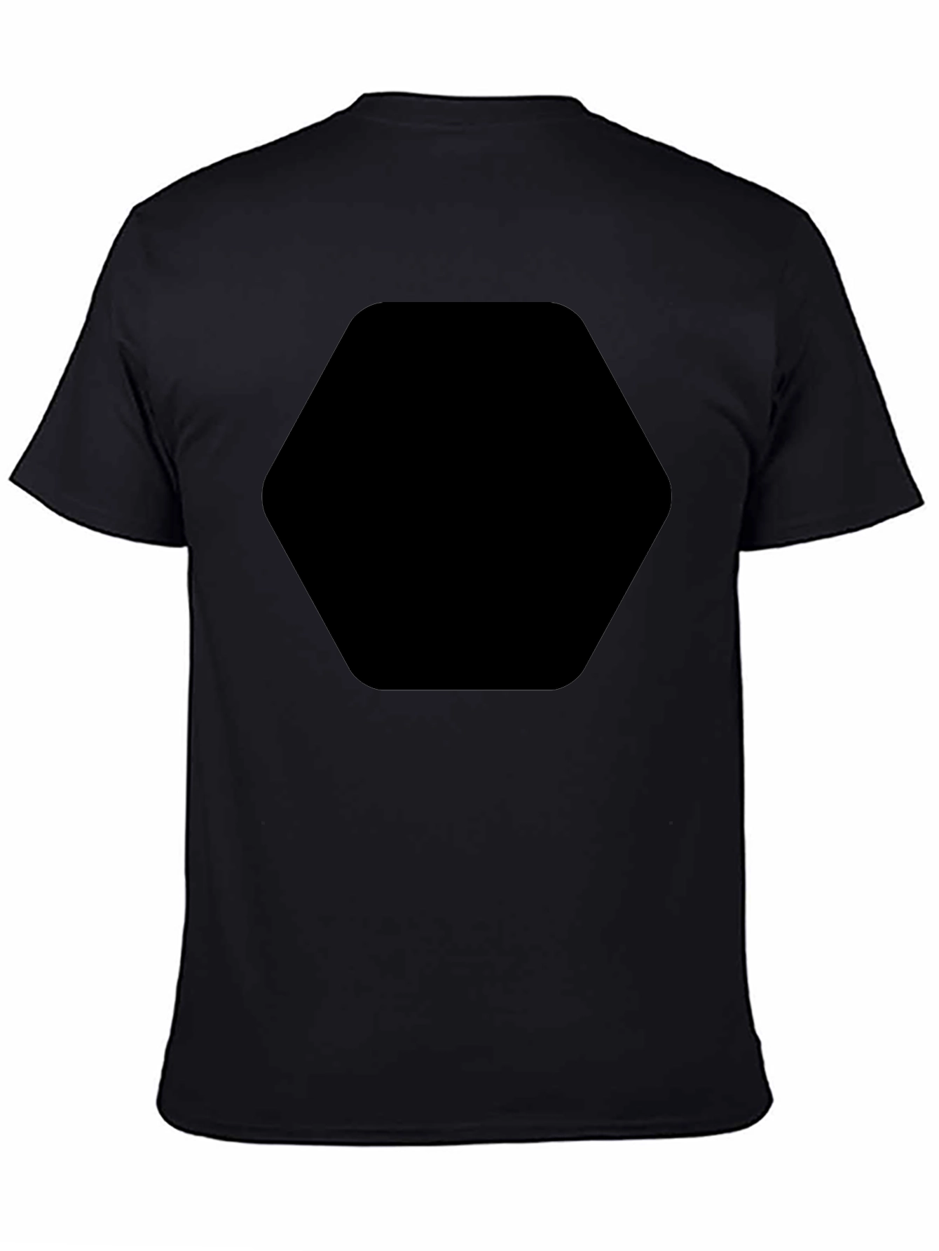 Basic Black T-Shirt with Chest Graphic