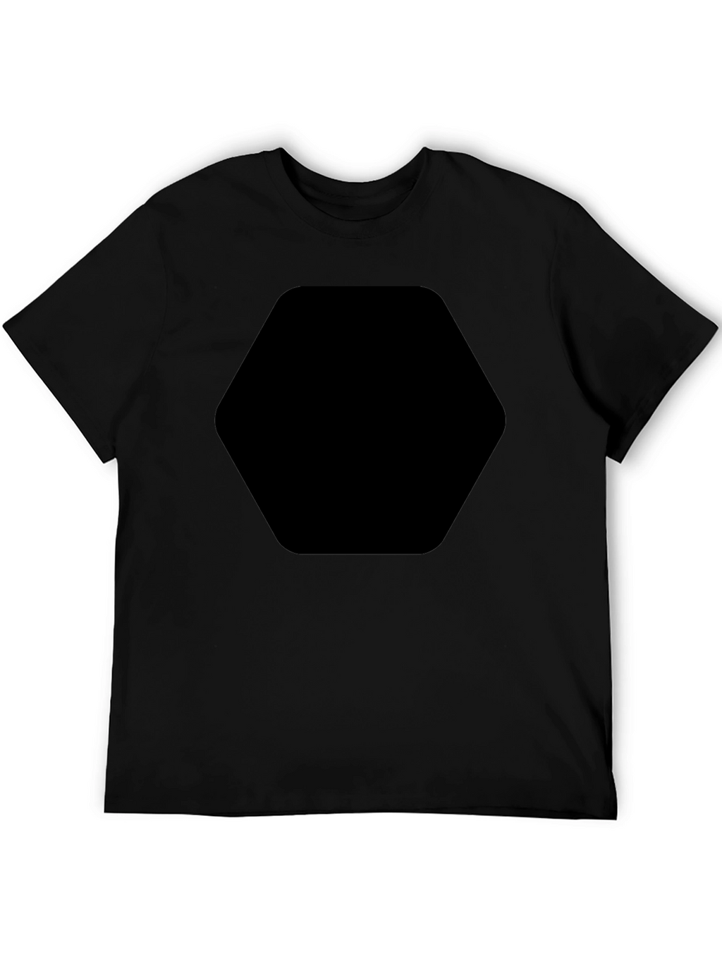 Basic Black T-Shirt with Chest Graphic