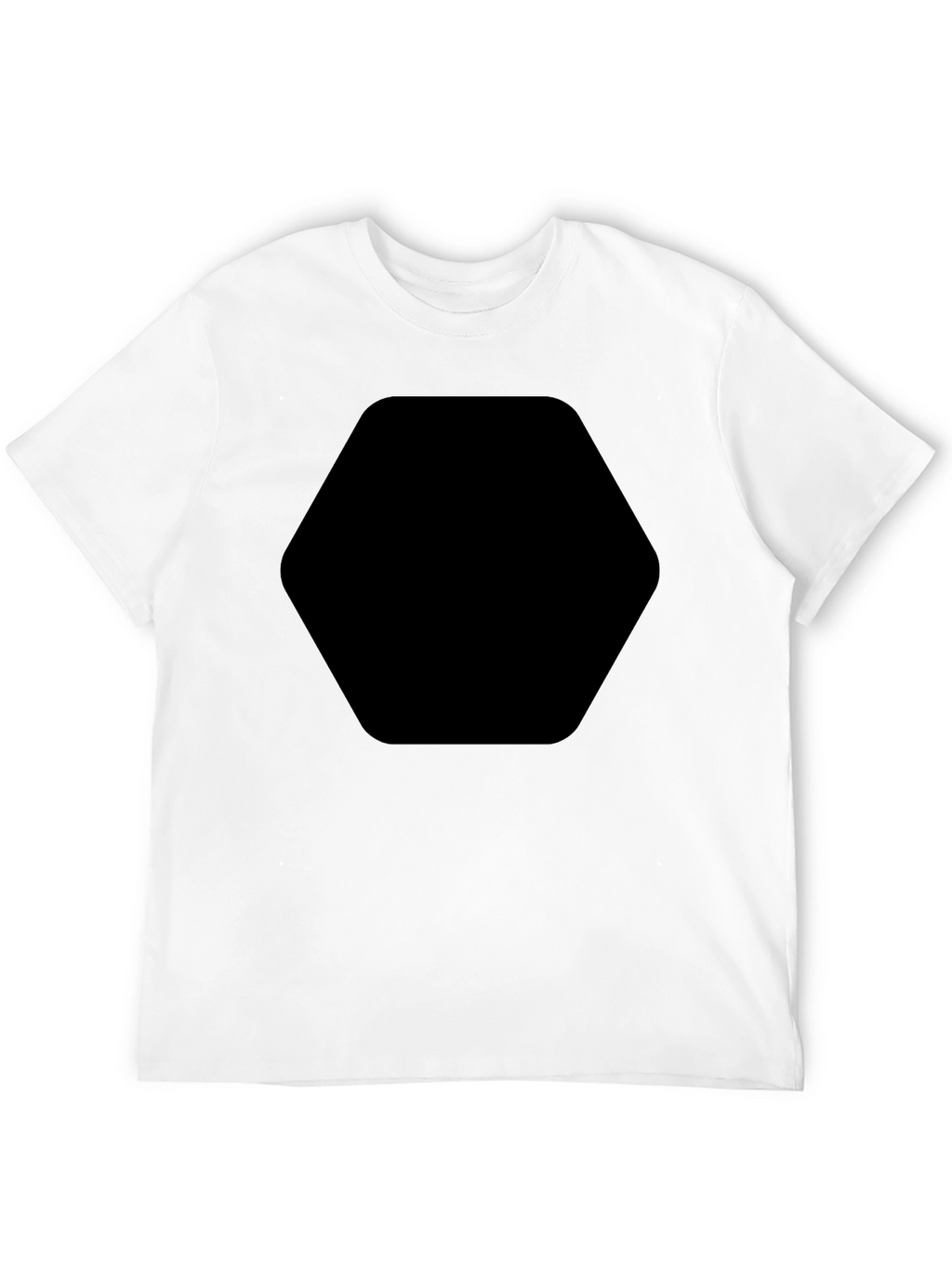 Basic Black T-Shirt with Chest Graphic