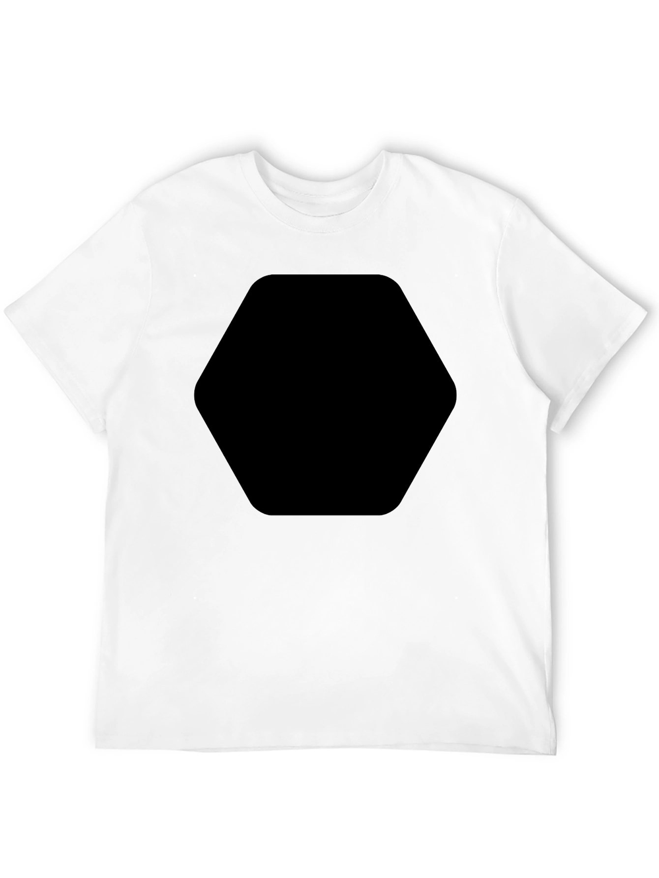 Basic Black T-Shirt with Chest Graphic