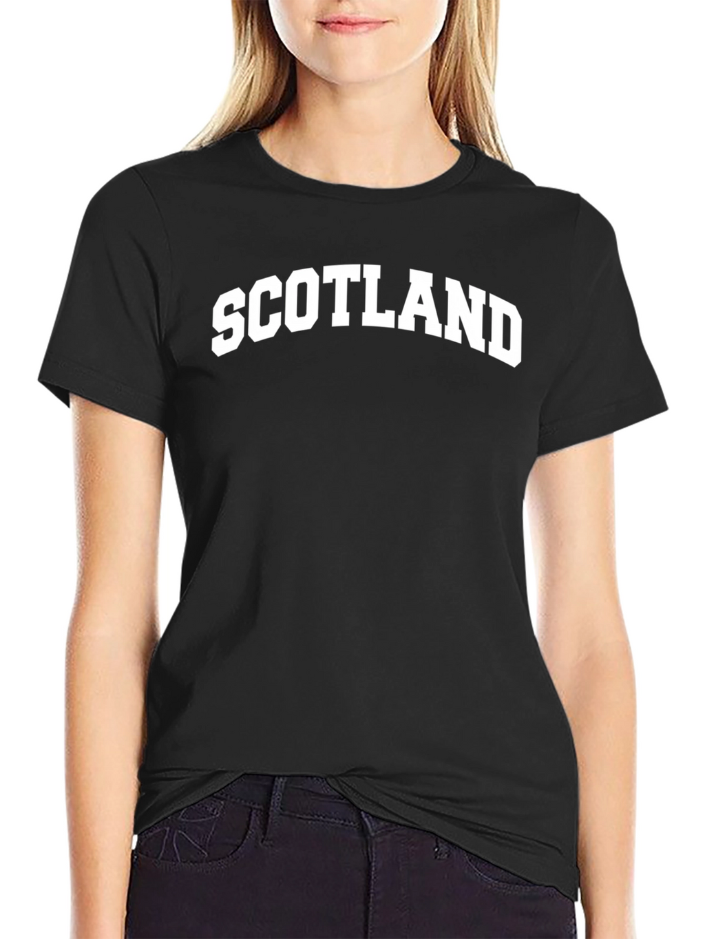 Scotland Graphic Print Mens Black T-Shirt