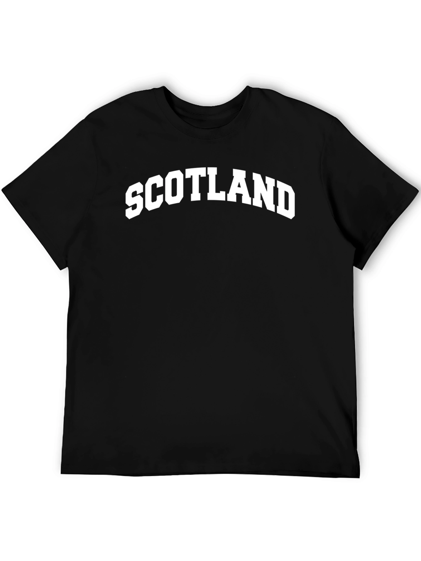 Scotland Graphic Print Mens Black T-Shirt
