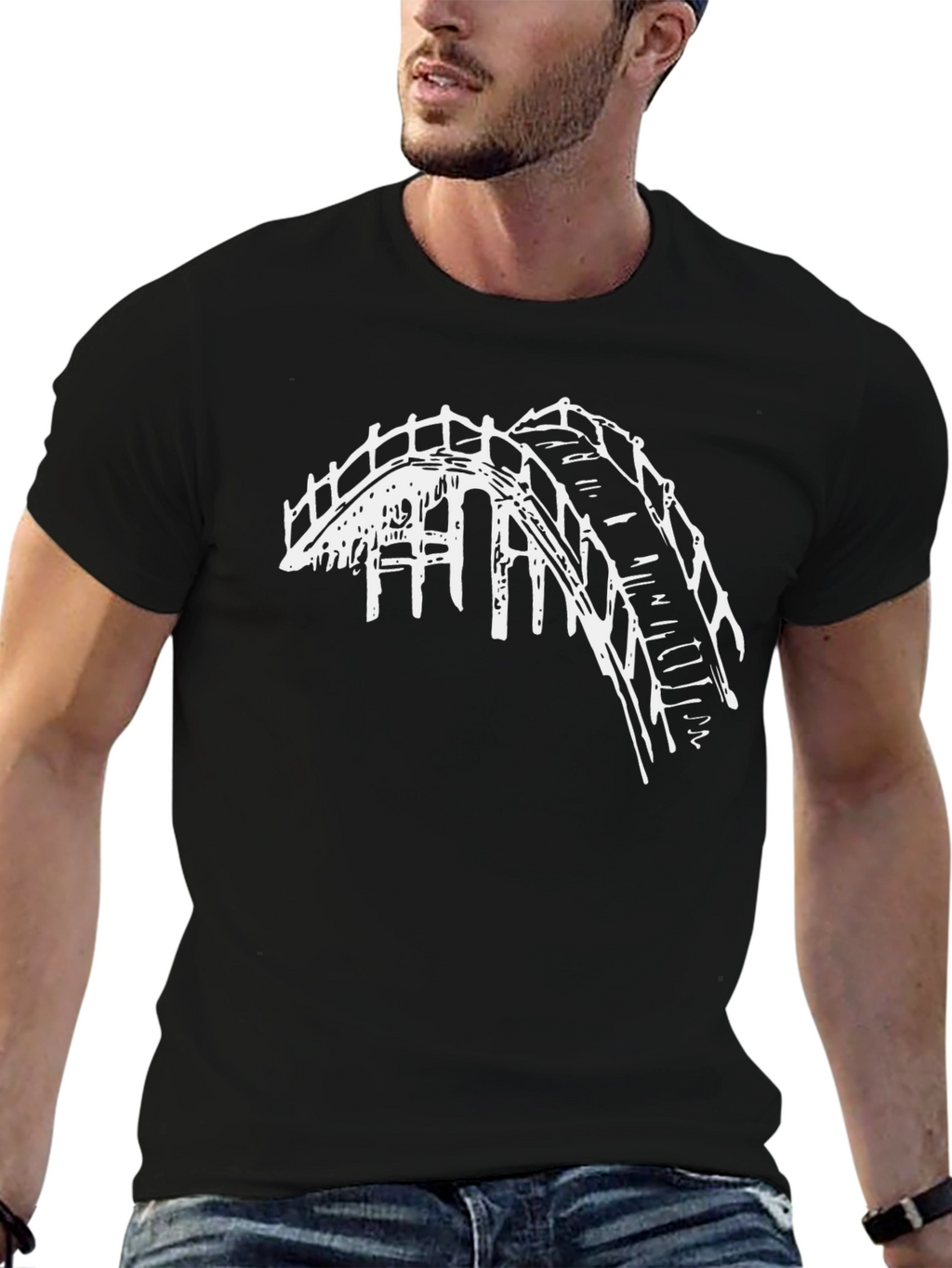 Architectural Bridge Graphic Tee - Black