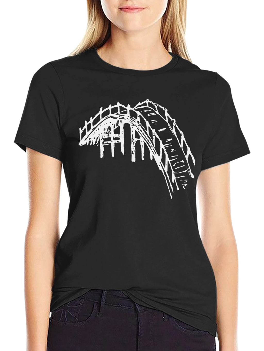 Architectural Bridge Graphic Tee - Black