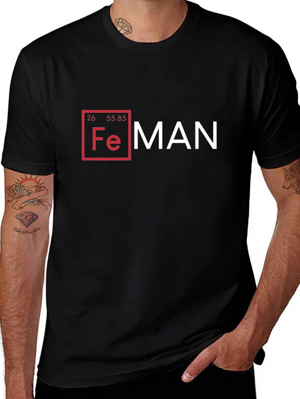 Fe Man T-Shirt: Iron Man Inspired Chemistry Tee