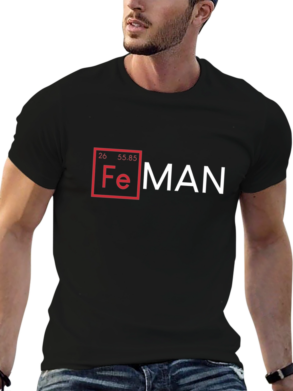 Fe Man T-Shirt: Iron Man Inspired Chemistry Tee