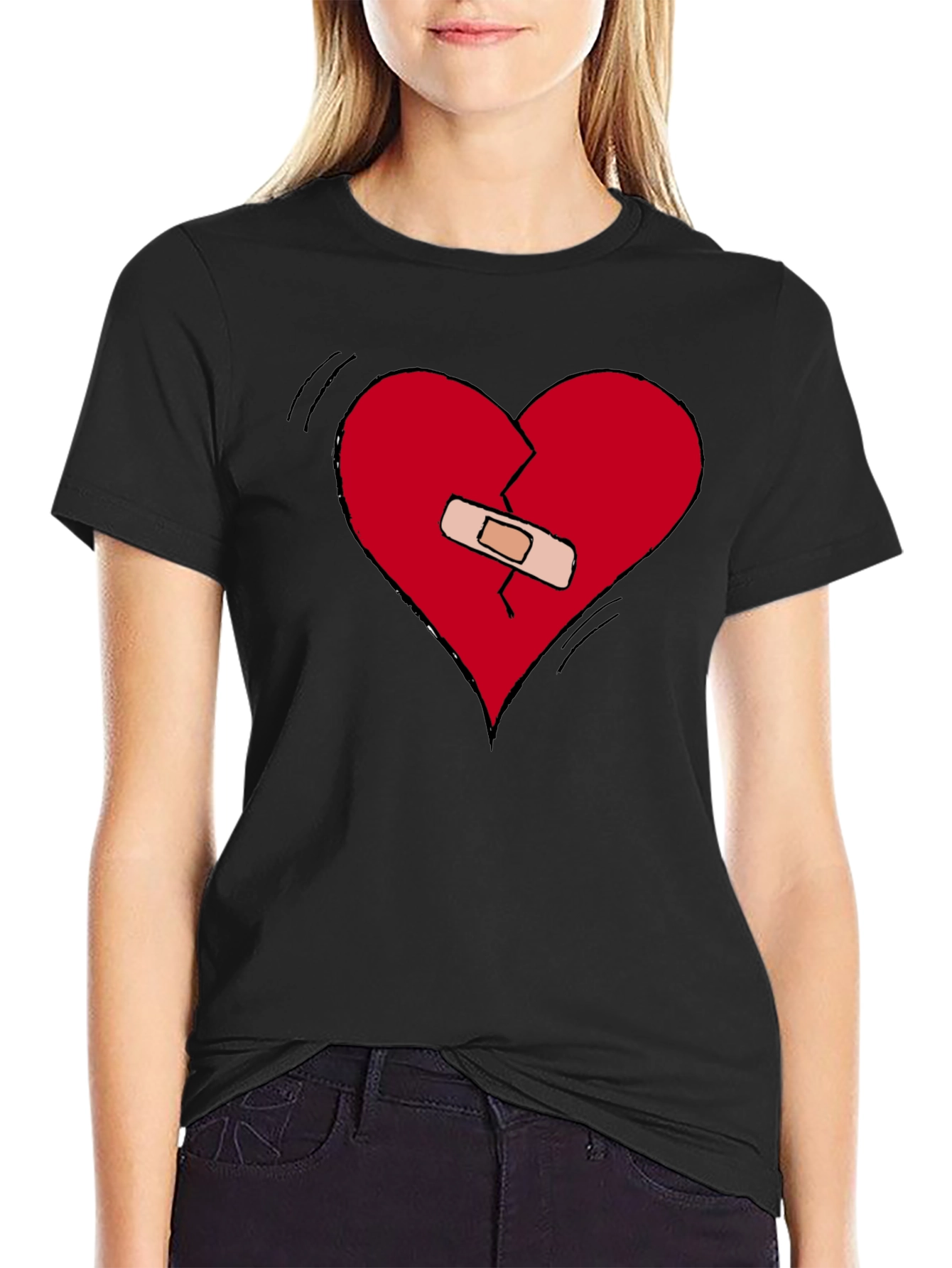 Broken Heart Healed Tee - Expressive Graphic T-Shirt