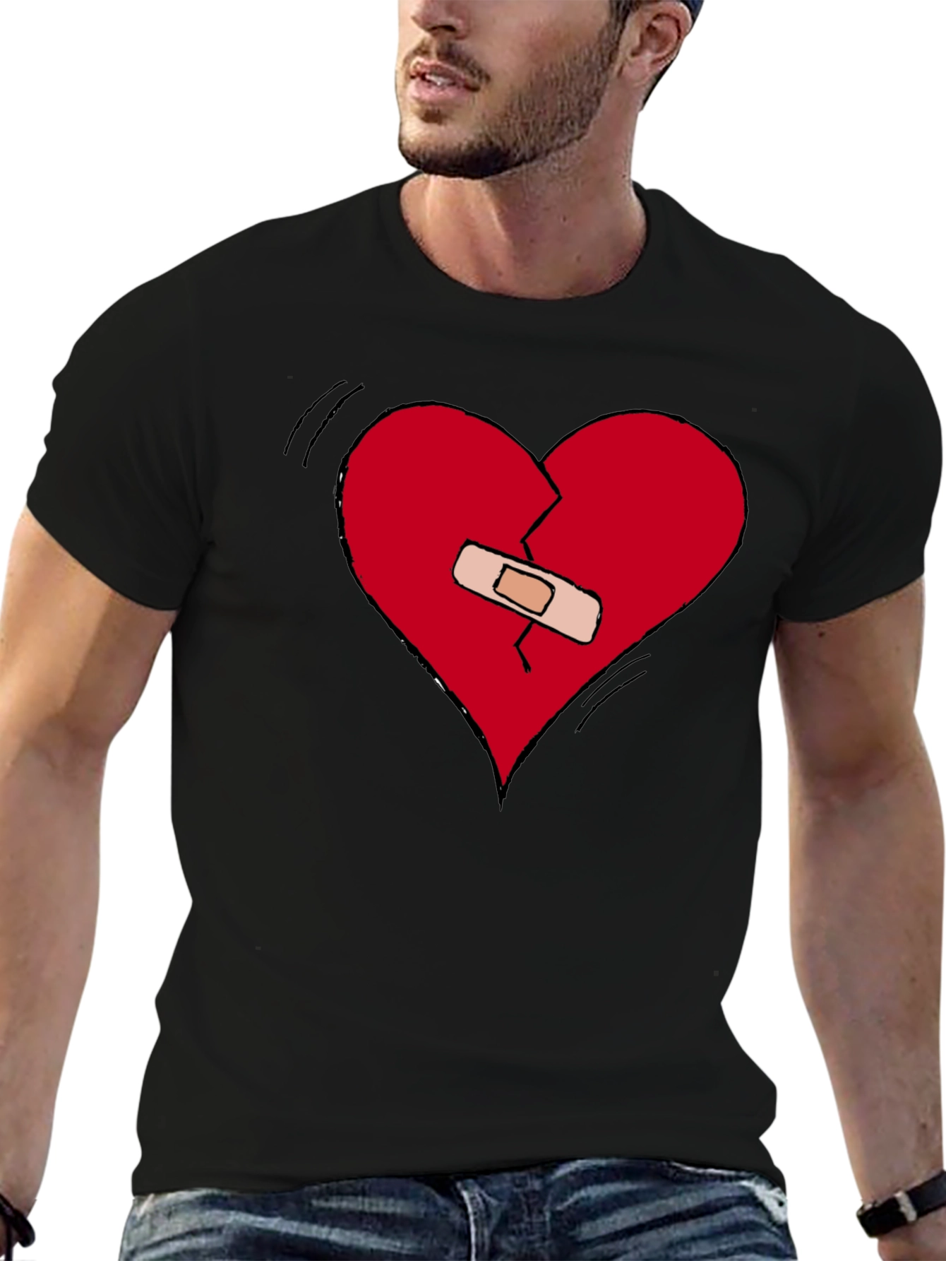 Broken Heart Healed Tee - Expressive Graphic T-Shirt