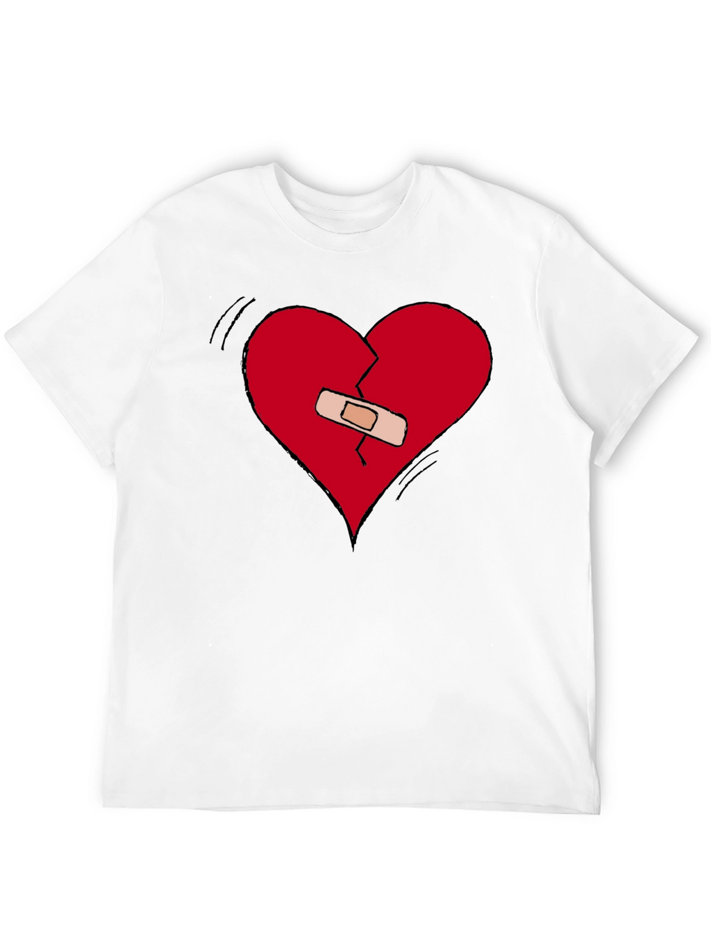 Broken Heart Healed Tee - Expressive Graphic T-Shirt