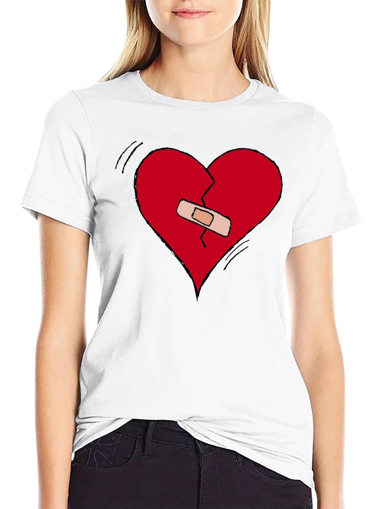Broken Heart Healed Tee - Expressive Graphic T-Shirt
