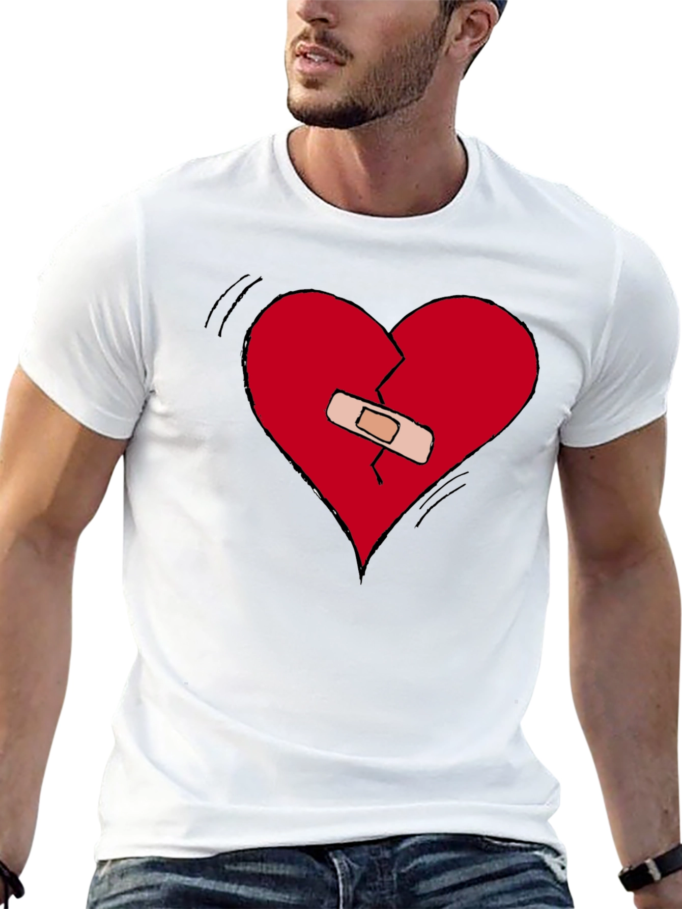 Broken Heart Healed Tee - Expressive Graphic T-Shirt
