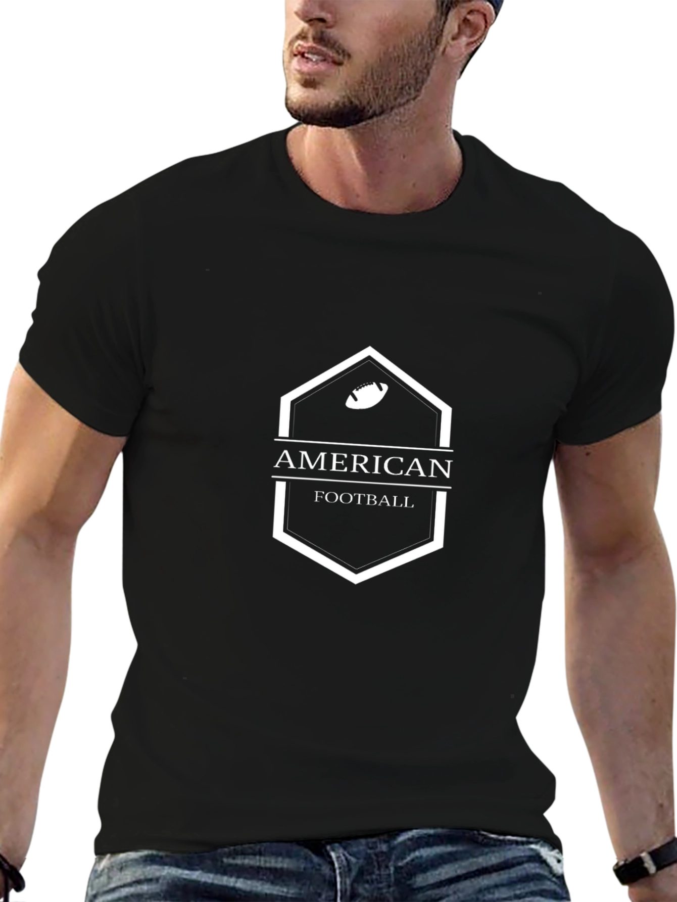 American Football Graphic Tee - Sport Casual Style