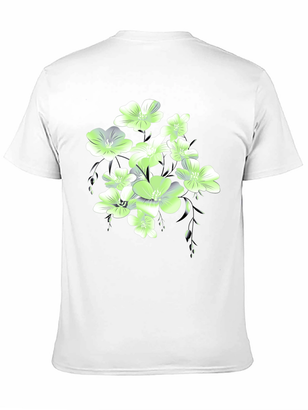 Floral Print Black T-Shirt