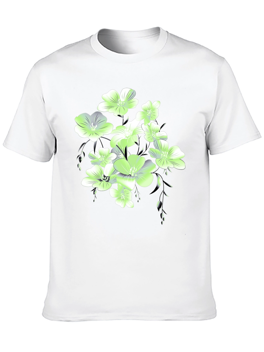 Floral Print Black T-Shirt