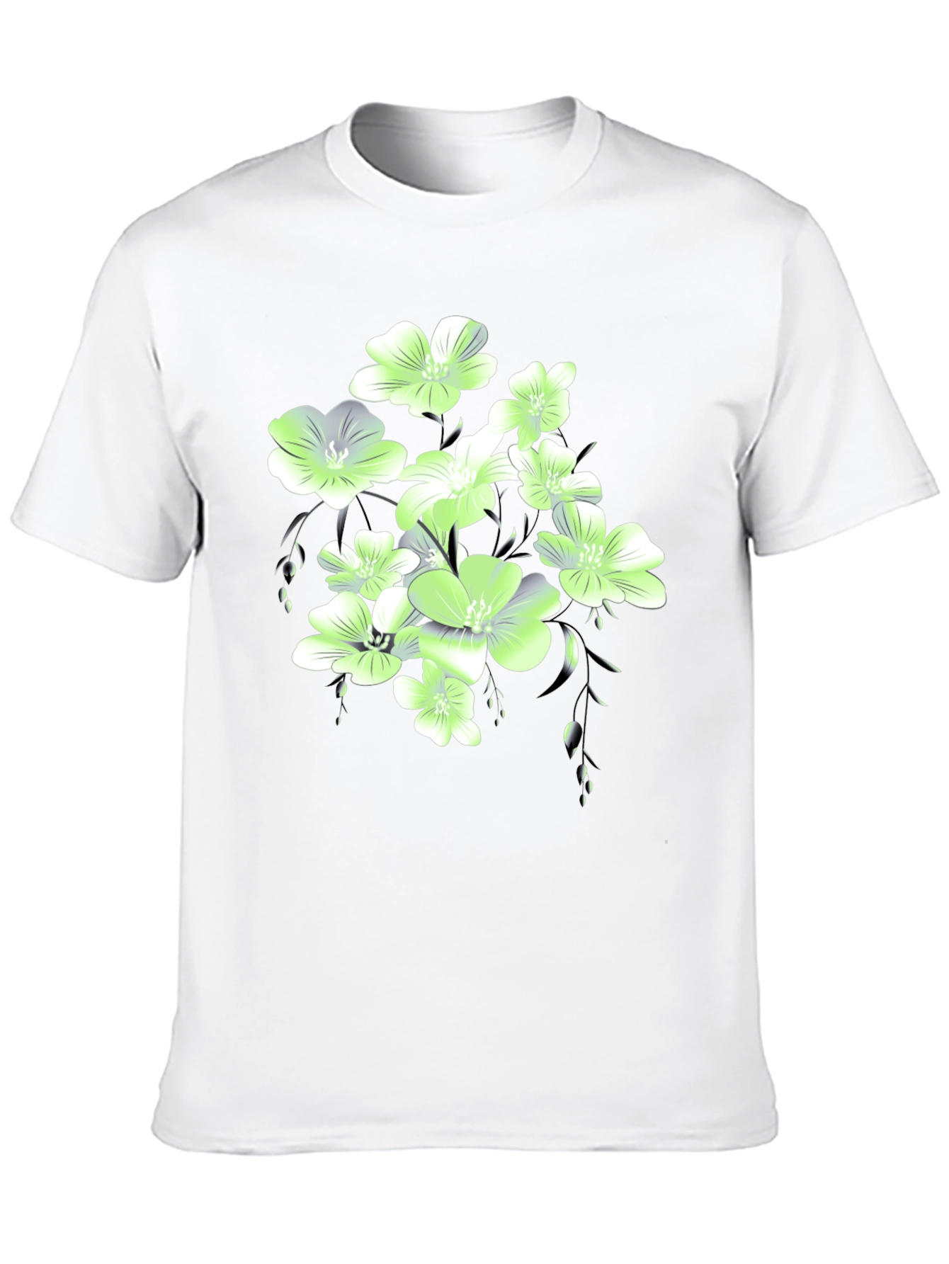 Floral Print Black T-Shirt